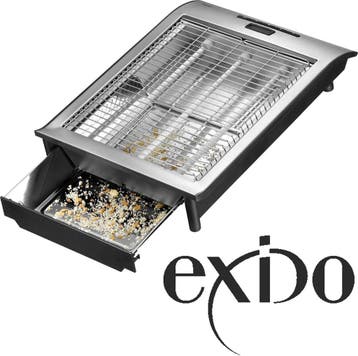 Exido platte broodrooster met timer/display broodrooster, 70, Verzenden, Zo goed als nieuw