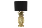 Tafellamp PINEAPPLE 50cm met kap goudzwart - 48045, Ophalen of Verzenden, Nieuw