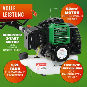 5in1 Multitool Groen 2PK 1,2L Benzine (Tuingereedschap), Verzenden, Nieuw
