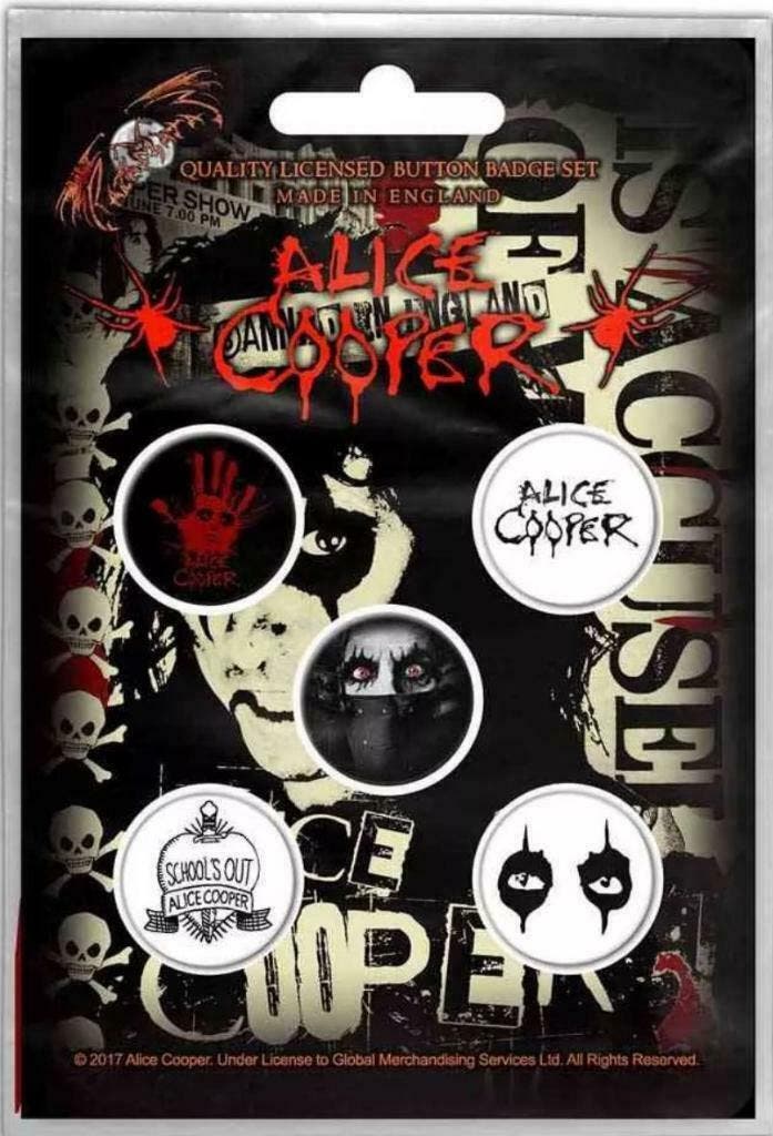 Alice Cooper Button Eyes 5-pack officiële merchandise, Verzamelen, Muziek, Artiesten en Beroemdheden, Gebruiksvoorwerp, Nieuw