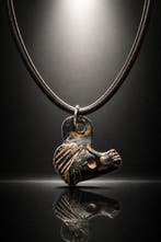 Oud-Romeins, Keizerrijk Bronzen Legioen Paardenkop Amulet –