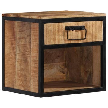 vidaXL Nachtkastje 40x35x40 cm massief mangohout, Huis en Inrichting, Verzenden, Nieuw, Hout