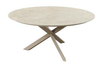 Taste Prado ronde tuintafel keramiek Ø160 cm. - Latte, Tuin en Terras, Tuintafels, Verzenden, Nieuw, Rond, Rvs