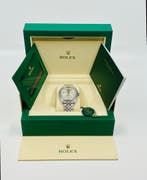 Rolex Datejust 41 - Silver Dial -126300- Iced Out - Diamonds, Staal, Polshorloge, Nieuw, Rolex