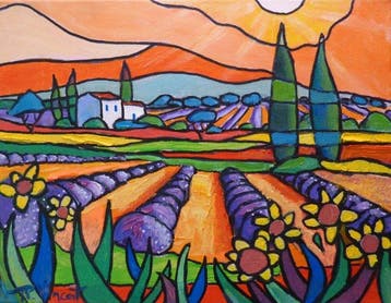 R. Vincent (1954) - Lavand à Valensole en Provence cote