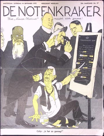 Colijn en Aalberse over de Troonrede (lijst optie, Lithos), Verzenden