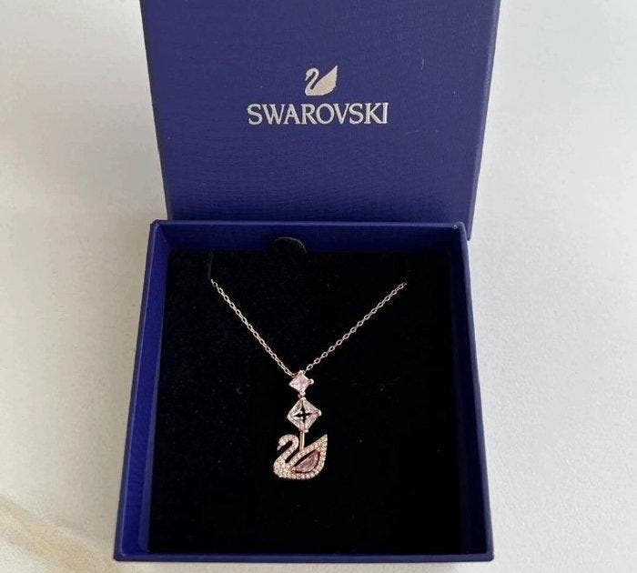 Swarovski - Beeldje - Swan pendant necklace - Metaal,, Antiek en Kunst, Curiosa en Brocante