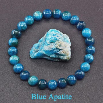 Natuurlijke Edelsteen Armband - Reiki, Blauwe Apatite, Lapis, Sieraden, Tassen en Uiterlijk, Edelstenen, Verzenden, Nieuw