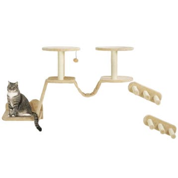 TRUUSK Katten Klimmuur Set - 3-delig Kattenmeubilair - Krabp, Verzenden, Nieuw