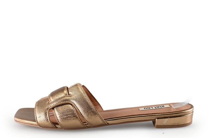 Bibi Lou Slippers in maat 40 Goud, Kleding | Dames, Schoenen, Overige kleuren, Zo goed als nieuw, Slippers, Verzenden