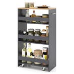 LIVSK Smalle Mobiele Serveerwagen - Open Planken - Keukenwag, Verzenden, Nieuw