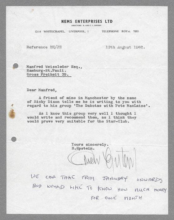 Beatles - Zeldzaam door Brian Epstein gesigneerde, Cd's en Dvd's, Vinyl Singles