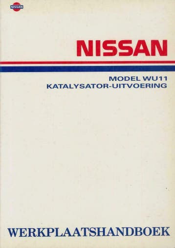 1988 Origineel Nissan Bluebird model WU11 werkplaatshandboek, Verzenden