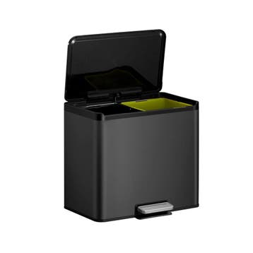 EKO Essential Recycler pedaalemmer 15+15 ltr - Zwart, Huis en Inrichting, Verzenden, Nieuw