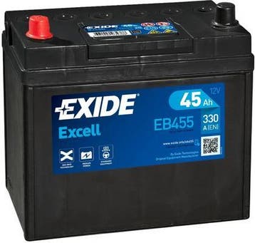 Exide Excell accu | EB455 | 12V 45Ah, Ophalen of Verzenden, Nieuw
