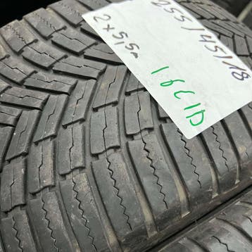 2 x Bridgestone Weather Control 255-45-18 4 Seizoenbanden..., Auto-onderdelen, Banden en Velgen, 18 inch, Gebruikt, 255 mm, Ophalen of Verzenden