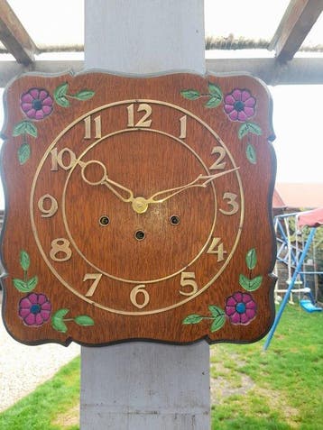 Muurcarillon met veermechanisme (Westminster) - Hout -, Antiek en Kunst, Antiek | Klokken