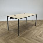 Eromes schooltafel / computertafel 160x80 cm, ahorn - grijs, Huis en Inrichting, Ophalen of Verzenden, Gebruikt