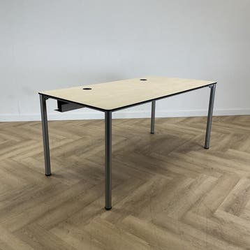 Eromes schooltafel / computertafel 160x80 cm, ahorn - grijs, Ophalen of Verzenden, Gebruikt