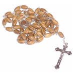 Fako Bijoux - Rozenkrans Ketting - Sandelhout Ovaal - 6.5mm, Sieraden, Tassen en Uiterlijk, Kettingen, Verzenden, Nieuw