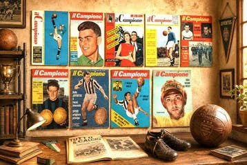 Juventus - Calcio - Lotto 9 riviste Il Campione 1956-1960 –, Verzamelen, Nieuw