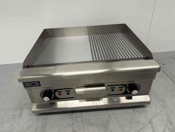 RVS Grillplaat Bakplaat 1/2 Geribbelde bakplaat 60 cm 400V, Ophalen of Verzenden, Nieuw in verpakking