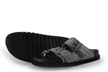 Manfield Slippers in maat 41 Grijs, Slippers, Verzenden, Zo goed als nieuw, Grijs
