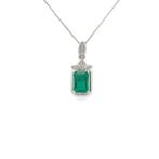 Zonder minimumprijs - Ketting met hanger - 14 karaat Witgoud, Sieraden, Tassen en Uiterlijk, Antieke sieraden