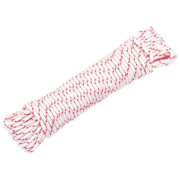 vidaXL Trekkoord startkoord wit en rood Ø3 mm 10 m nylon, Verzenden, Nieuw