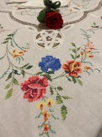 Tafelkleed - 256 cm - 160 cm - tafelkleed met kruissteek