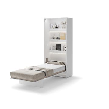 Lenart Bed Concept Verticaal Opklapbed 90x200 - Wit, Nieuw
