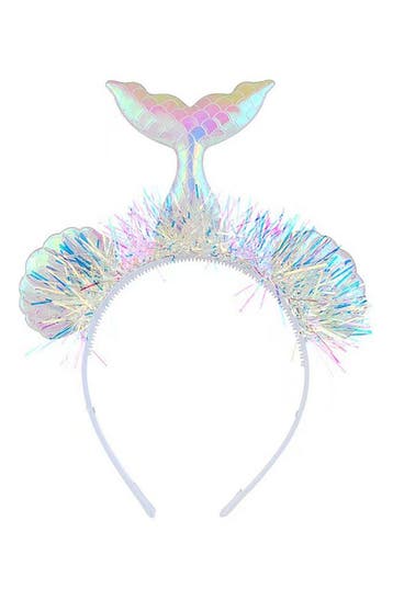 KIMU® Haarband Zeemeermin Parelmoer Diadeem Schelpen Iridesc, Ophalen of Verzenden, Nieuw, Carnaval, Accessoires