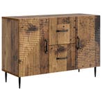 vidaXL Dressoir met lade Oud hout 89 x 34,5 x 60 cm Bewerkt, Verzenden, Nieuw, Overige houtsoorten, Minder dan 50 cm