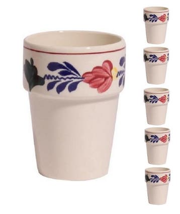 Boerenbont Melkbeker Sonja - set van 6 stuks (Huishouden), Verzenden, Nieuw, Aardewerk, Overige typen