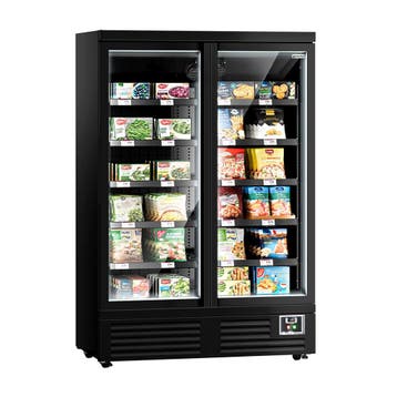 GGM Gastro | Wandvrieskast - 1260mm - 991L - met 2 glazen |, Witgoed en Apparatuur, Vriezers en Diepvrieskisten, Verzenden, Nieuw