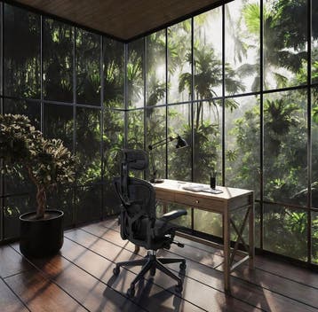 Herman Miller Aeron Bureaustoel Met Nieuwe Atlas Hoofdsteun, Huis en Inrichting, Bureaustoelen, Nieuw