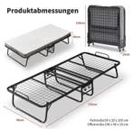 Opklapbed 90x190 met wielen en 10cm traagschuimmatras, Verzenden, Nieuw