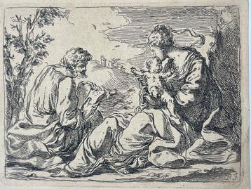 Paolo Farinati (1524-1606) - Riposo durante la fuga in