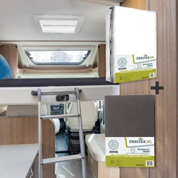 Textielpakket Hefbed 1 Molton + 1 Jersey hoeslaken - 1, Huis en Inrichting, Verzenden, Nieuw, Eenpersoons, Wit