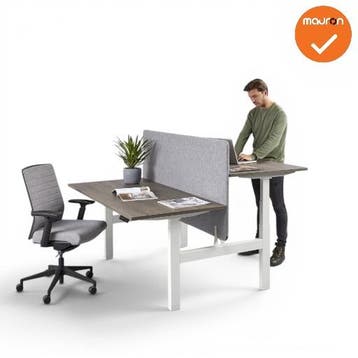 Zit-Sta Duo Bureau - Elektrisch - 160x80cm (Bureaus), Werkplek, Ophalen of Verzenden, Gebruikt, Bureau