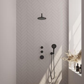 Brauer Black Edition Thermostatische Regendoucheset Inbouw -, Ophalen of Verzenden, Nieuw
