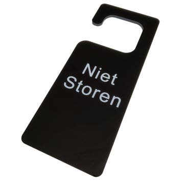 Niet Storen Hanger - Zwart Acryl Plexiglas - Bezet Deurhange, Verzenden, Nieuw