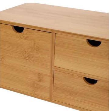 Bamboe Bureau Organizer met 3 Lades, Verzenden, Nieuw