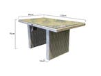 Ibiza lounge-dining tafel 120x80xH70 cm wit grijs, Tuin en Terras, Tuintafels, Ophalen of Verzenden, Nieuw, Wicker