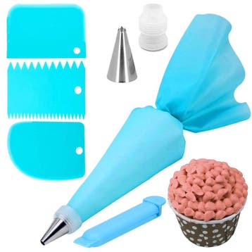 Taart Decoratie Set | 7-Delig | Herbruikbaar | Blauw, Ophalen of Verzenden, Nieuw