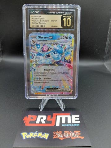 Pokémon - 1 Graded card - Glaceon ex 026/131 Full art, Foil, Hobby en Vrije tijd, Nieuw