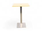 Sateliet bartafel, 70 x 60 cm, RVS onderstel, lindberg ei..., Overige plaatsen, Ophalen of Verzenden, Gebruikt, Tafel