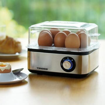 TIROSS Eierkoker 500 W voor 8 eieren met 3 kookstanden en..., Ophalen of Verzenden, Nieuw