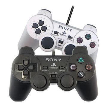 PS2 Controller Dualshock 2 - Zilver of Zwart - Sony, Ophalen of Verzenden, Zo goed als nieuw, Controller, PlayStation 2