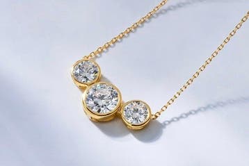 Halsketting - 14 karaat Geel goud - 2.24ct. tw. Diamant, Sieraden, Tassen en Uiterlijk, Kettingen, Nieuw